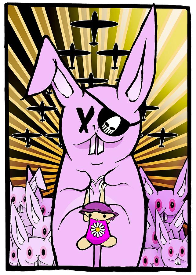 Psycho Movie Drawing - The Rabbits by Johan Lilja