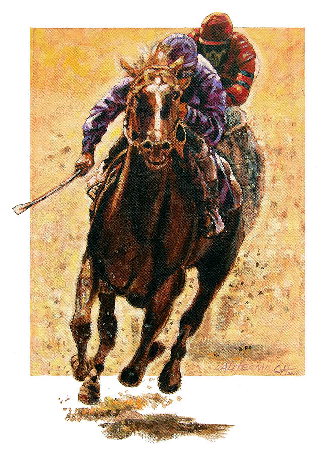 The Race Painting by John Lautermilch