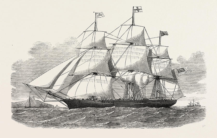 Transportation Drawing - The Racer Clipper Packet-ship, Of New York by American School