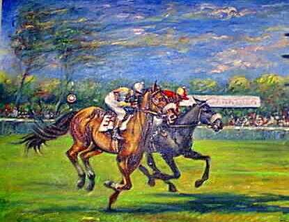 The Races Painting by Philip Corley