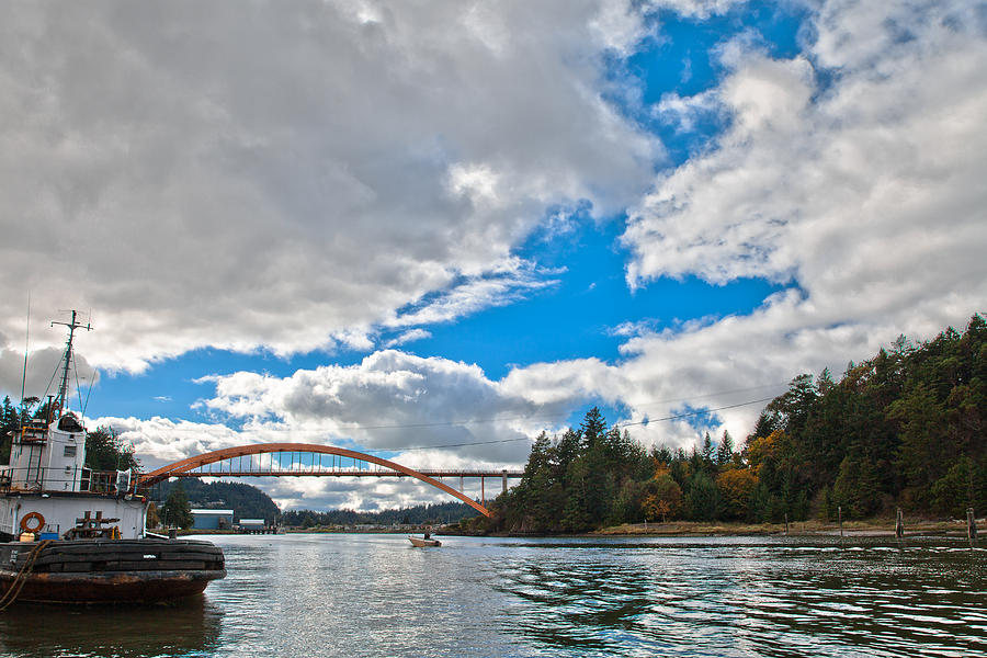 The Rainbow Bridge on the Swinomish Channel Photograph by David Patterson