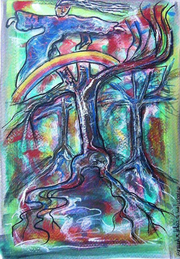 The RainbowTree Painting by Mimulux Patricia No