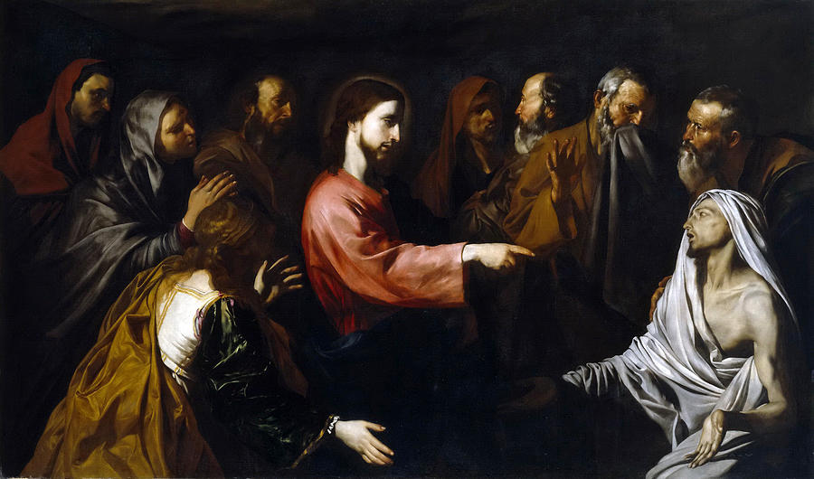 Jusepe De Ribera Painting - The Raising of Lazarus by Jusepe de Ribera