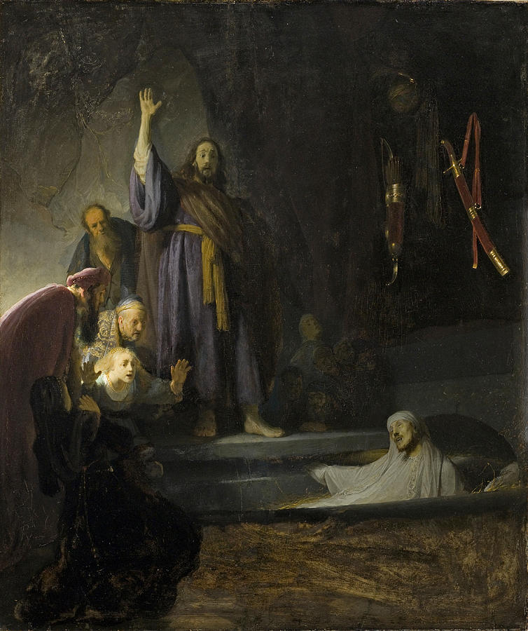 The Raising of Lazarus #6 Painting by Rembrandt
