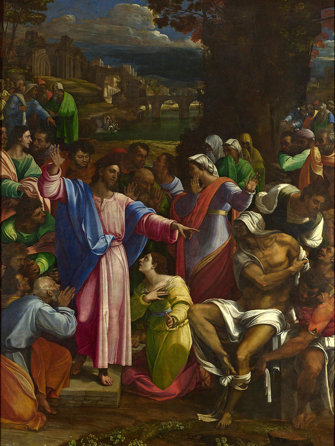 The Raising of Lazarus Painting by Sebastiano del Piombo