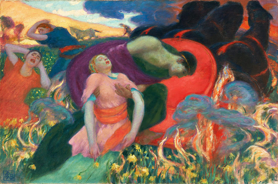 Abstract Painting - The Rape of Persephone by Rupert Bunny