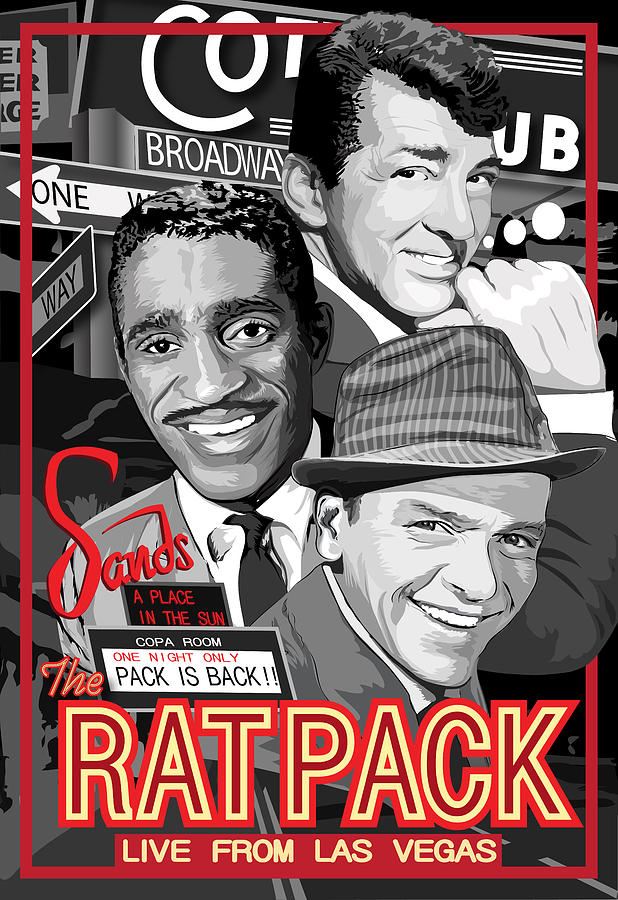 Frank Sinatra Digital Art - The Rat Pack Poster by Dagmara Czarnota