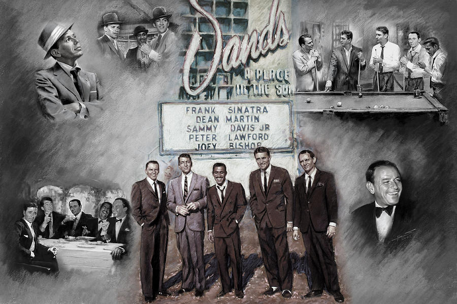 Frank Sinatra Mixed Media - The Rat Pack by Viola El