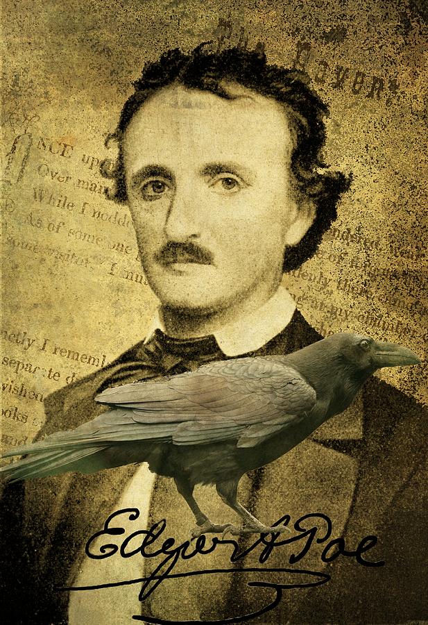 The Raven And Edgar Allan Poe Photograph by Suzanne Powers | Fine Art ...