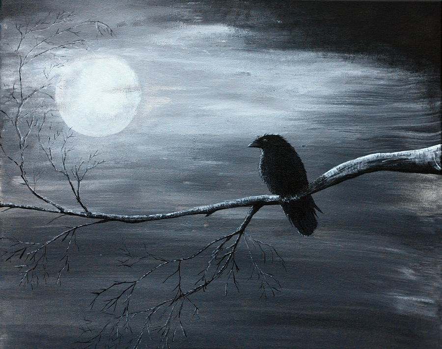 The Raven piece 2 of 2 Painting by Gray  Artus