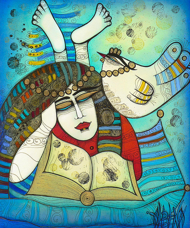 The Reader Painting by Albena Vatcheva