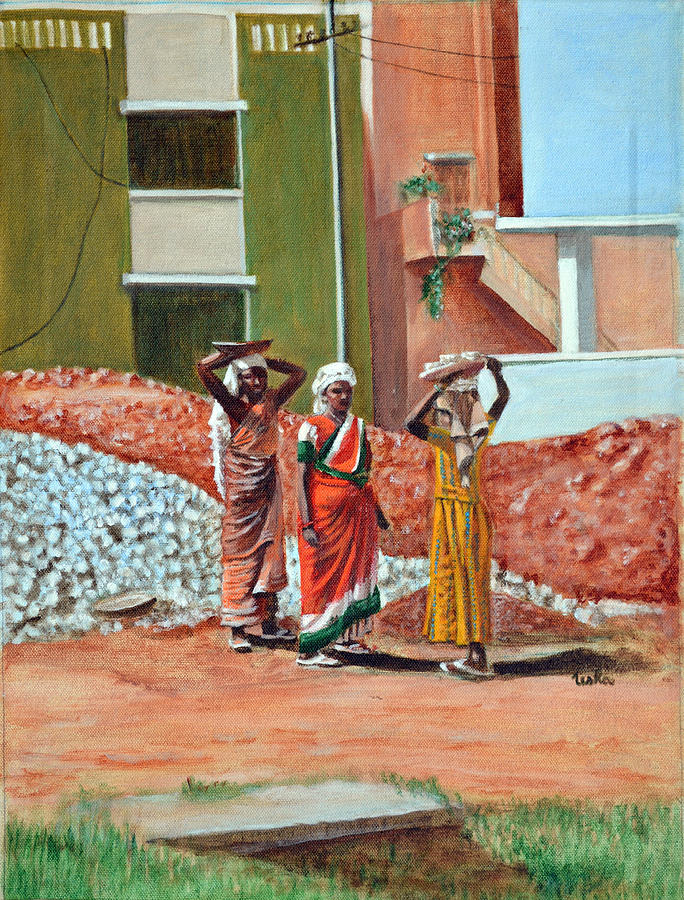 The Real Home Makers Painting by Usha Shantharam