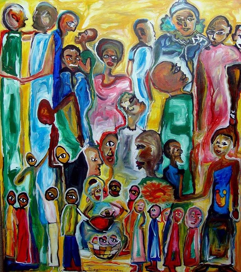 The Rebirth Of Humanity Painting by Erika Bruce Innocent Buregeya