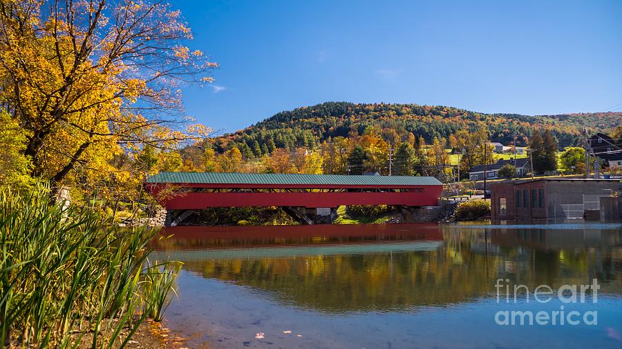The rebuilt Taftsville Covered Bridge Photograph by New England Photography