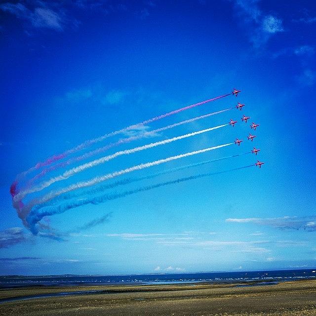 Jet Photograph - The Red Arrows by Aleck Cartwright