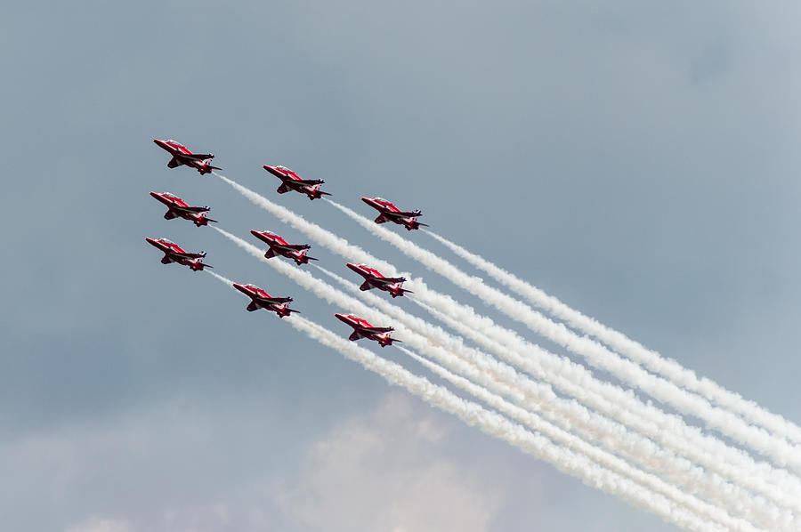 The Red Arrows Photograph by Gary Eason