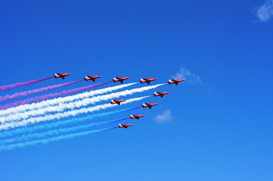 The Red Arrows. Photograph by Mark Williamson/science Photo Library