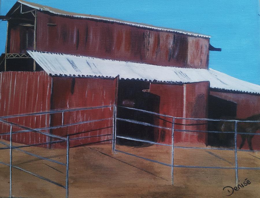 The Red Barn Painting by Denise Hills
