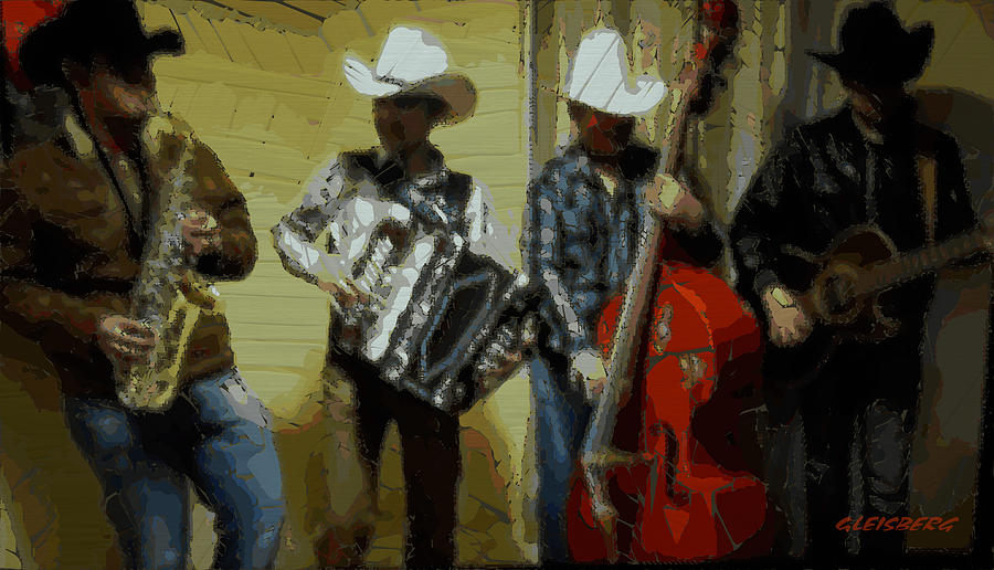 Music Digital Art - The Red Bass Fiddle by Craig A Christiansen