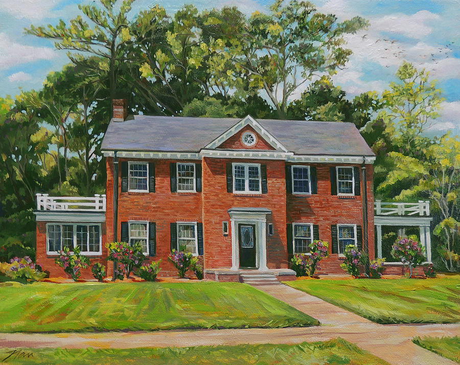 The Red Brick House Commision Painting by Nancy Griswold