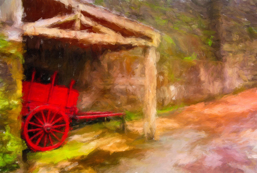 The Red Bullock Cart Digital Art by Eduardo Tavares