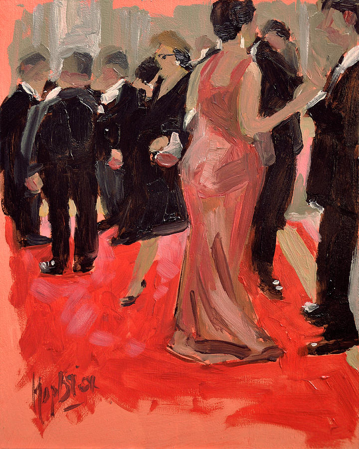 The red carpet in the white house Painting by Nop Briex