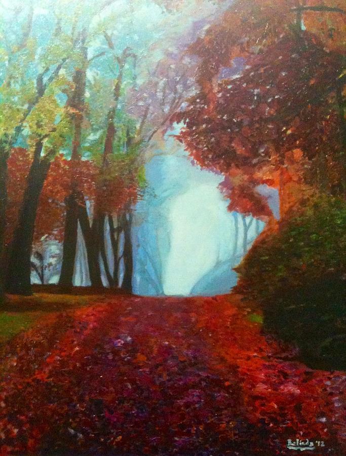 The Red Cathedral - A Journey of Peace and Serenity Painting by Belinda Low