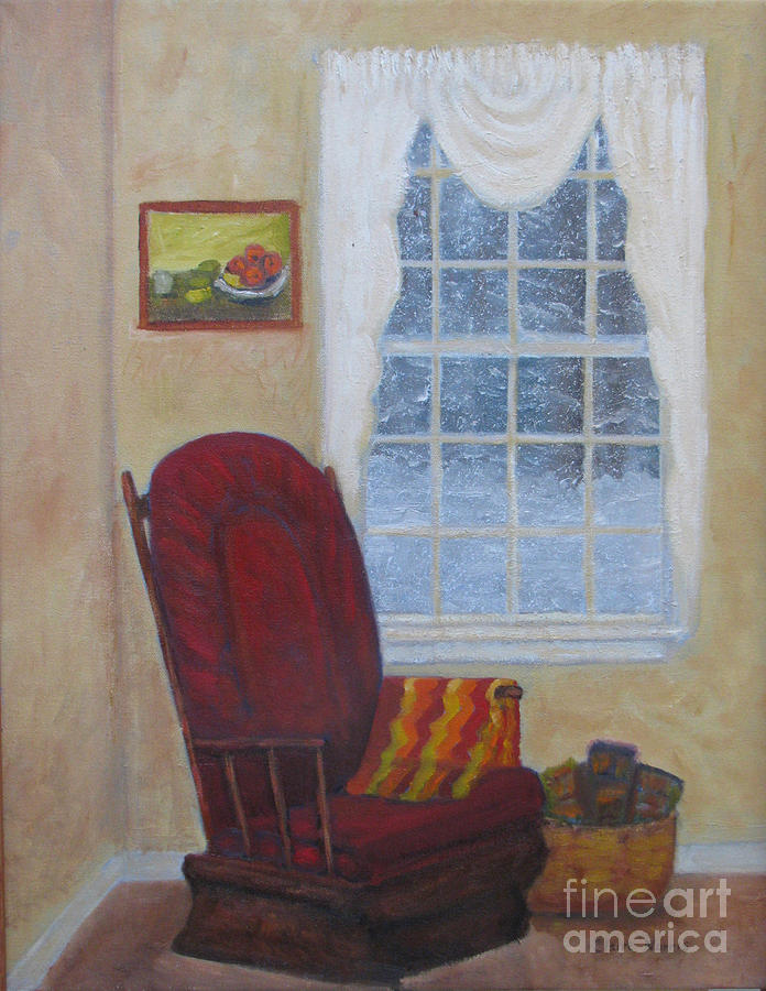 Chair Painting - The Red Chair by Claire Norris