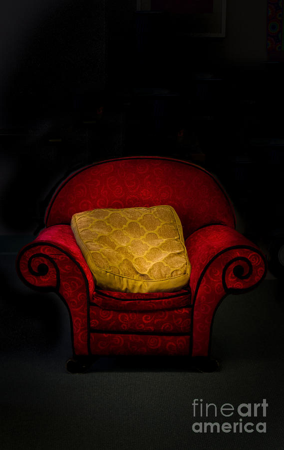 Still Life Photograph - The Red Chair by Mitch Shindelbower