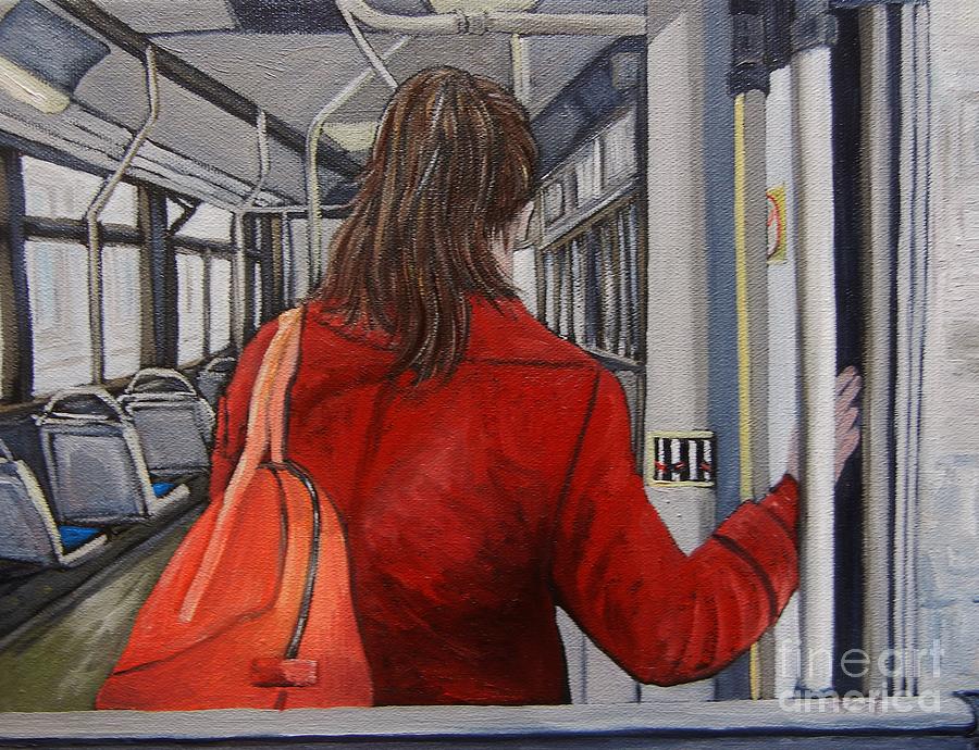 The Red Coat Painting by Reb Frost