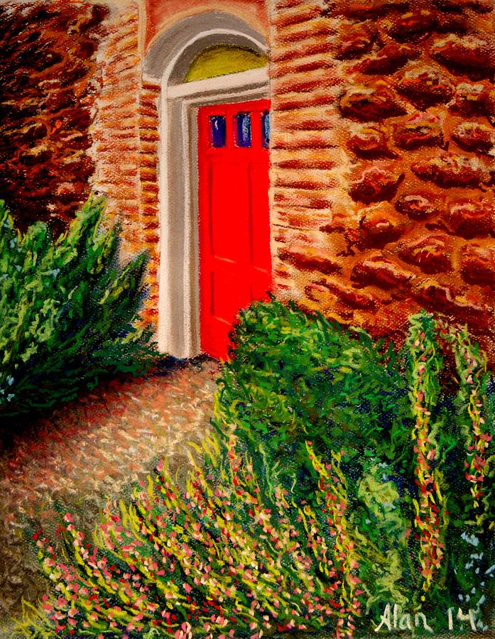 The Red Door Drawing by Alan Conder