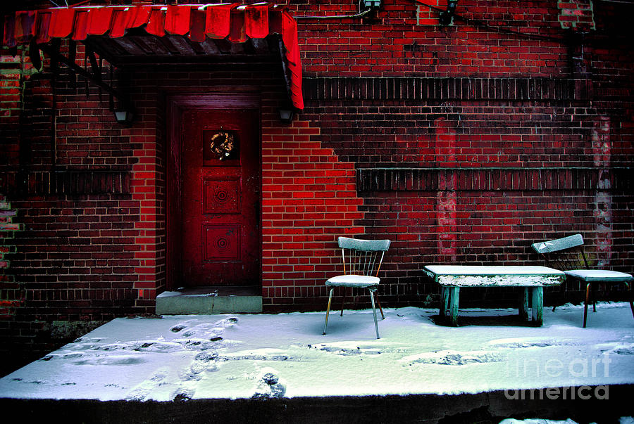 Brick Photograph - The Red Door by Amy Cicconi
