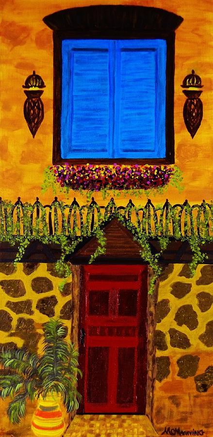 The Red Door Painting by Celeste Manning