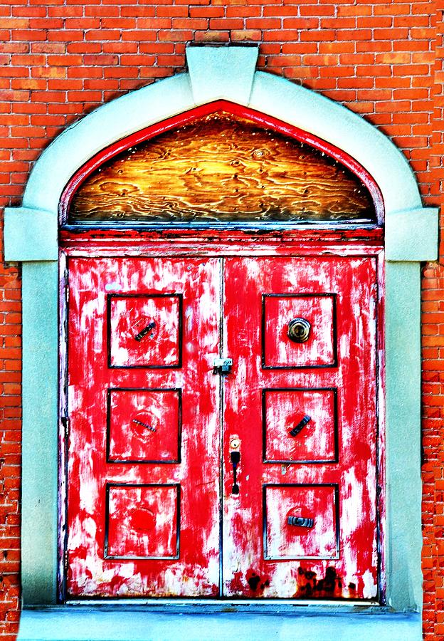 Brick Photograph - The Red Door by Image Takers Photography LLC - Laura Morgan