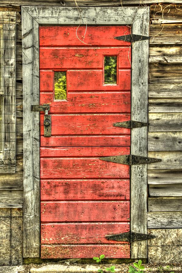 Barn Photograph - The Red Door by Lisa Hurylovich