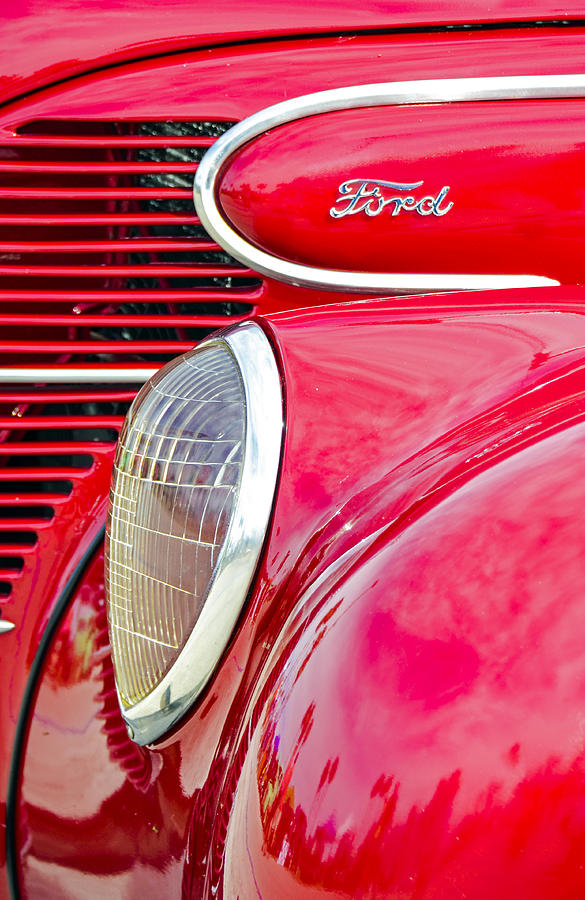 The Red Ford Photograph by Carolyn Marshall