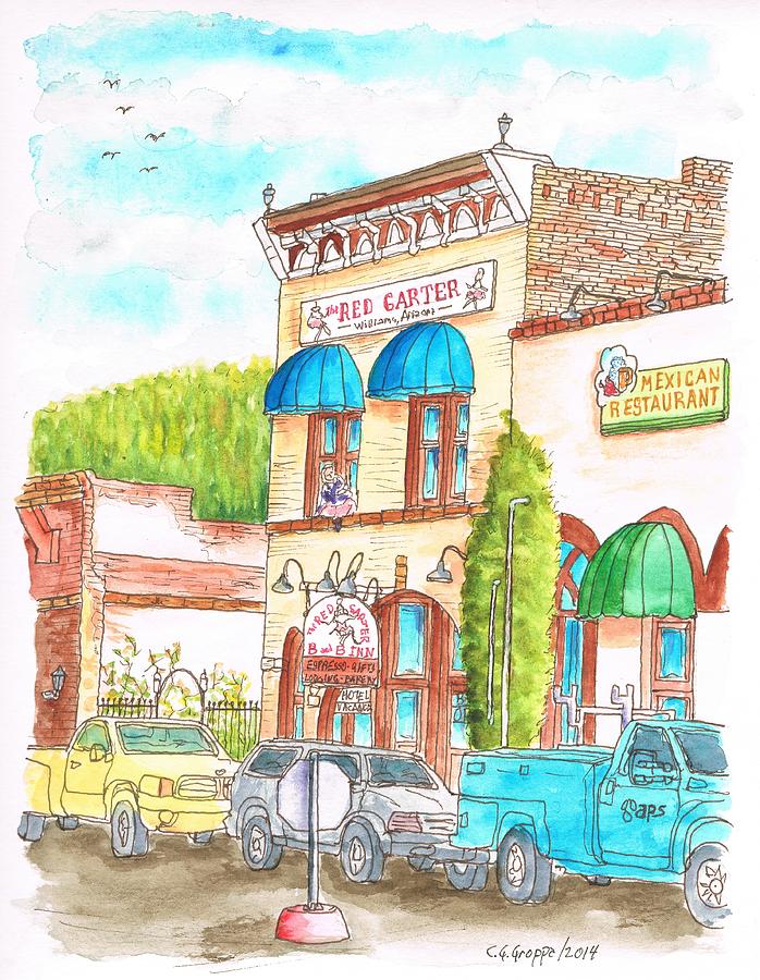The Red Garter Bed and Breakfast Inn, Route 66, Williams, Arizona Painting by Carlos G Groppa