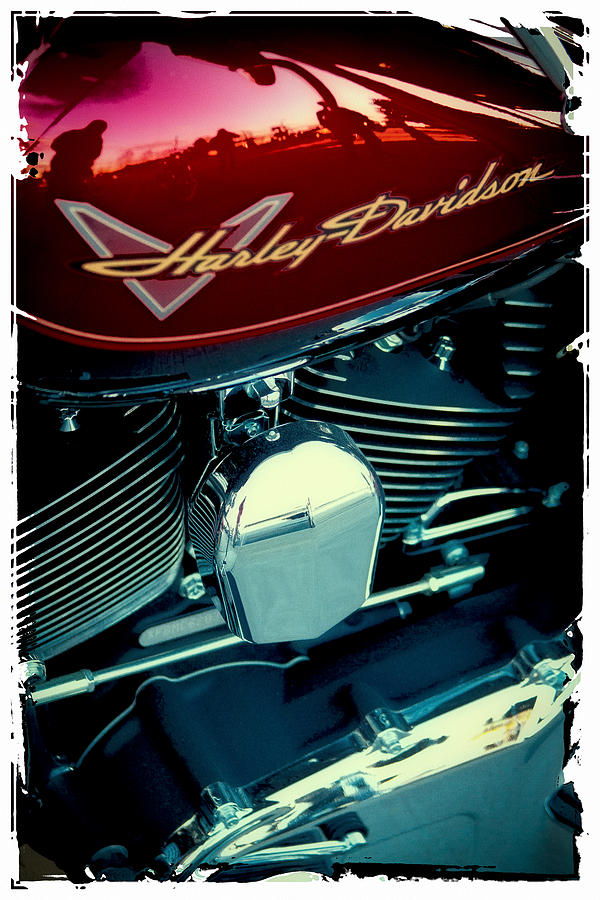 The Red Harley Photograph by David Patterson