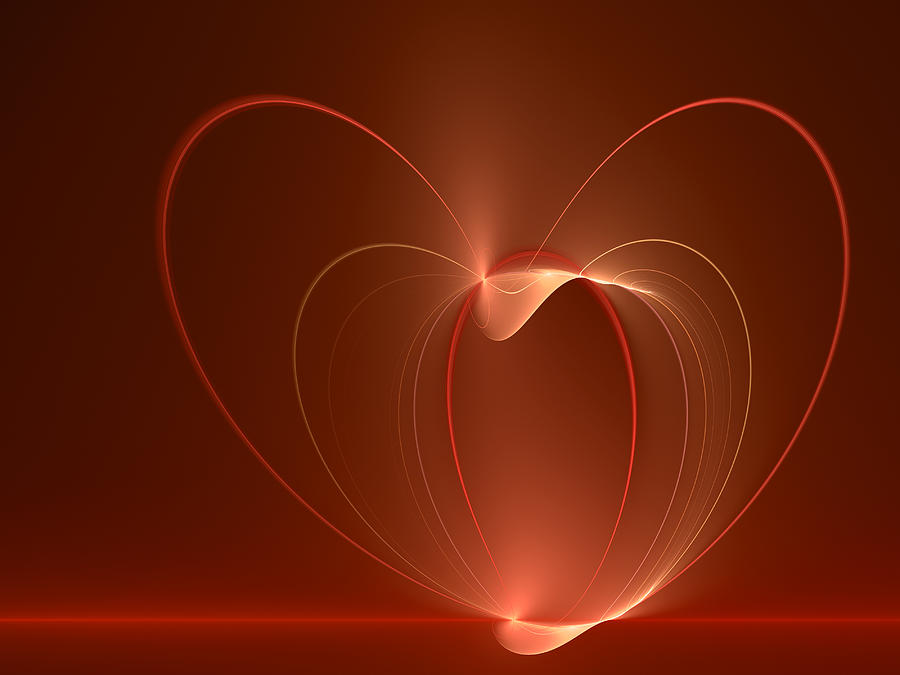 The Red Heart Digital Art by Gabiw Art