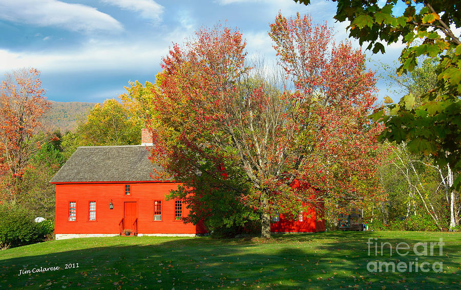The Red Homestead Photograph by Jim  Calarese