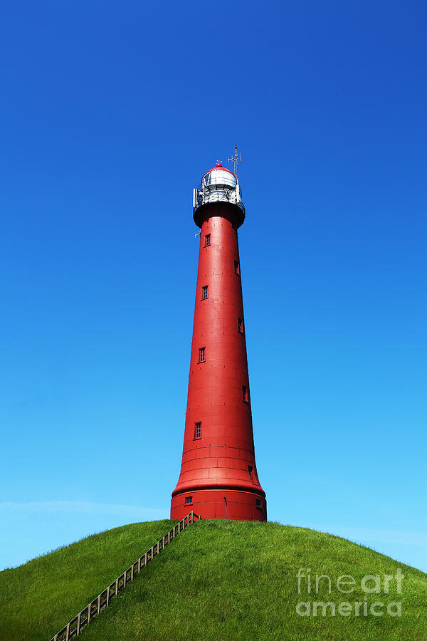 Lighthouse Photograph - The red lighthouse of IJmuiden by LHJB Photography