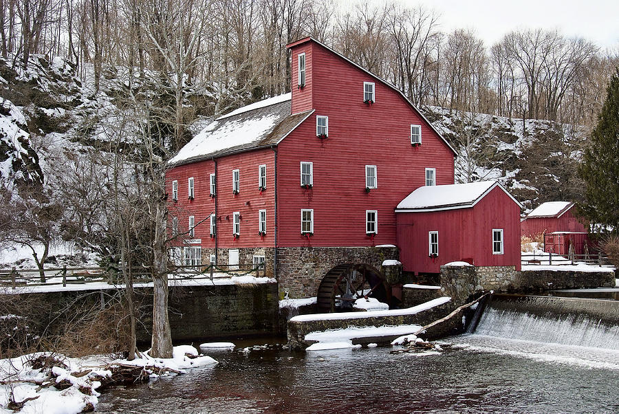 The Red Mill Photograph by Michael Dorn