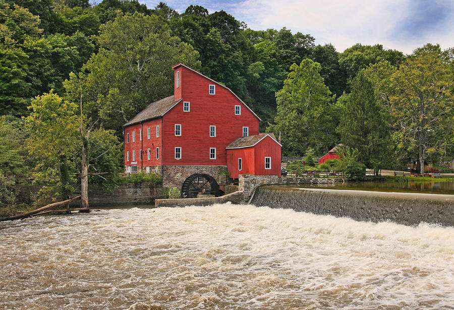 The Red Mill the Day After Irene Photograph by Pat Abbott