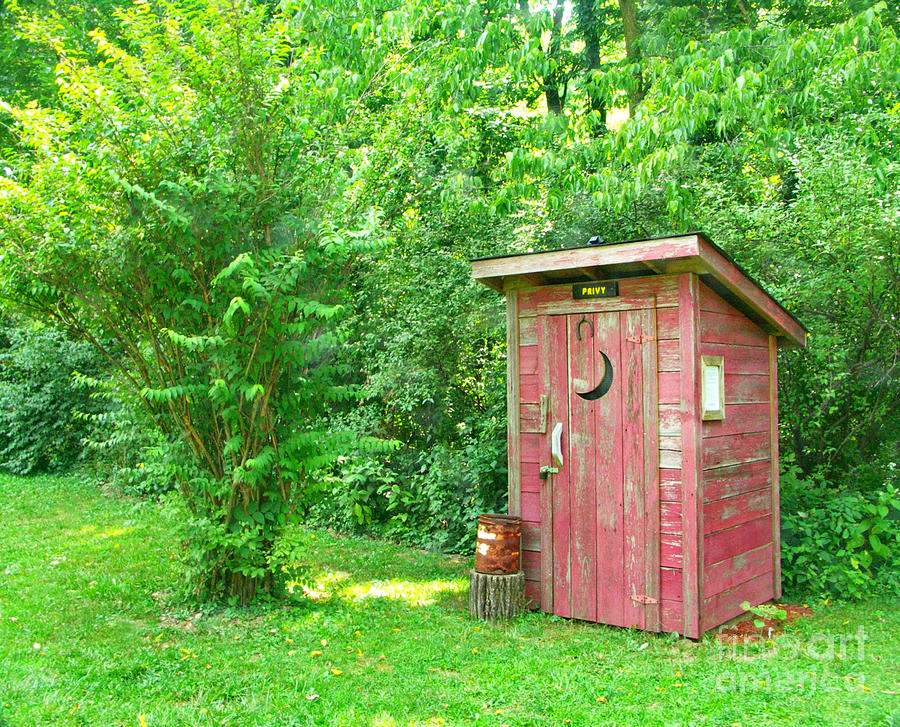 The Red Outhouse Photograph