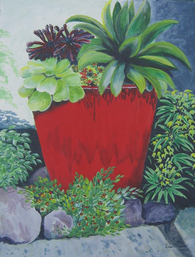 The Red Pot Painting by Suzanne Theis