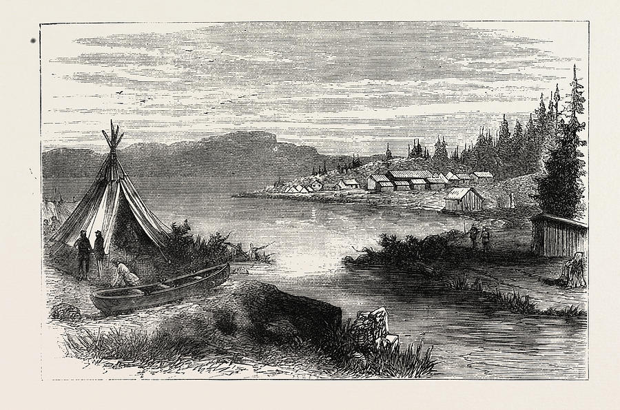 The Red River Expedition View From Volunteer Camp Drawing by Canadian ...