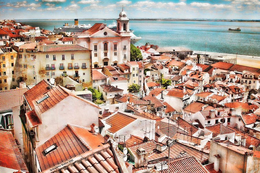 The Red Roofs of Lisbon #1 Photograph by Aleksander Rotner