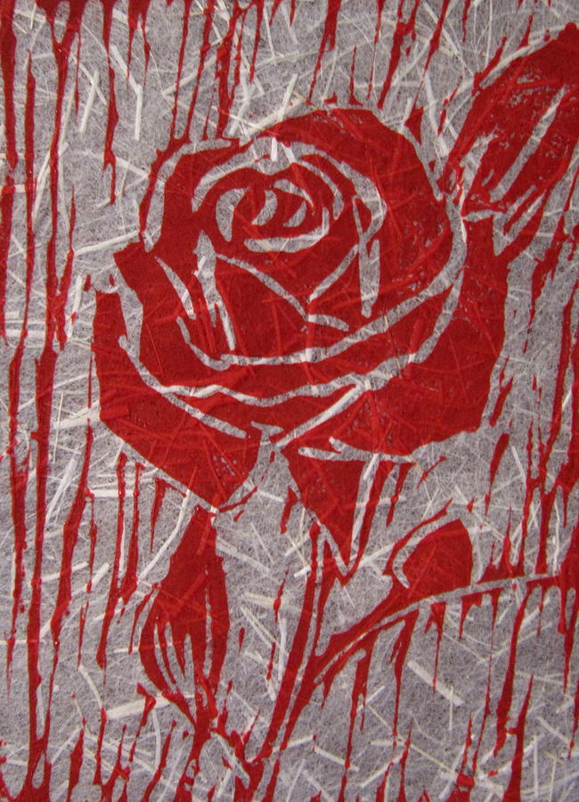 Nature Relief - The Red Rose by Marita McVeigh