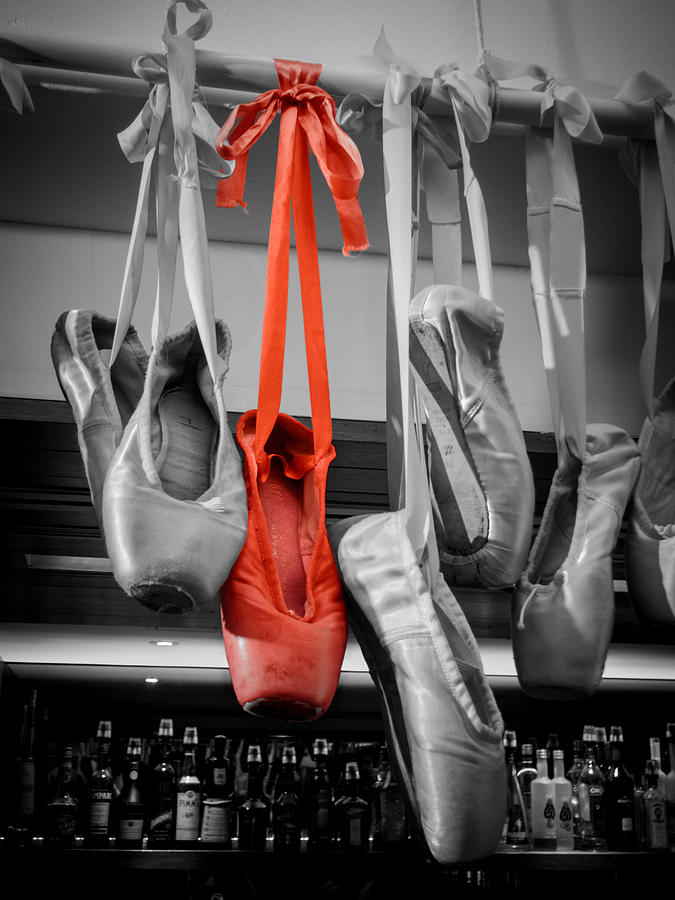 Ballet Photograph - The Red Slipper by Silken Photography