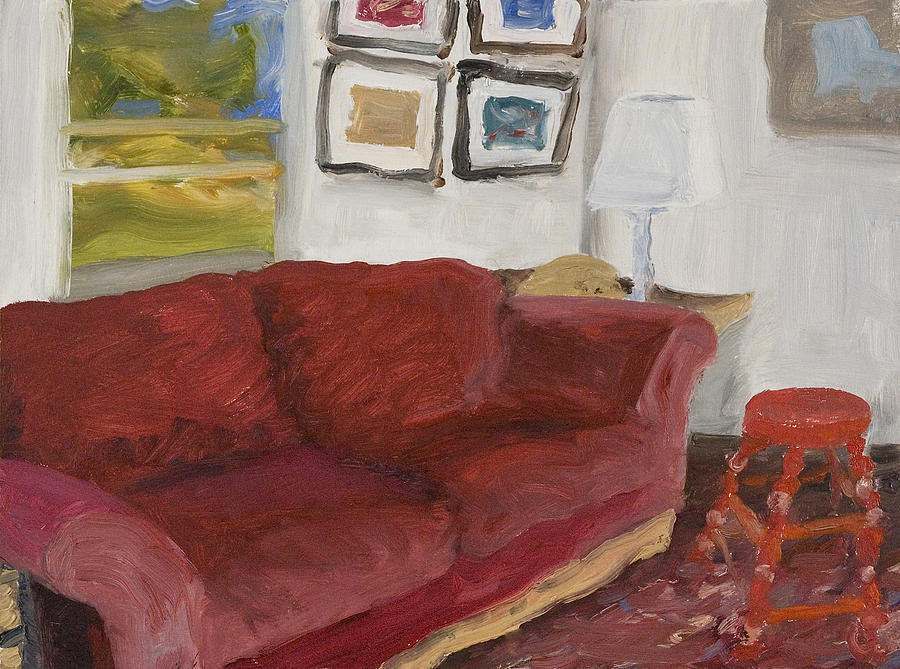 Still Life Painting - The Red Sofa by William Van Doren